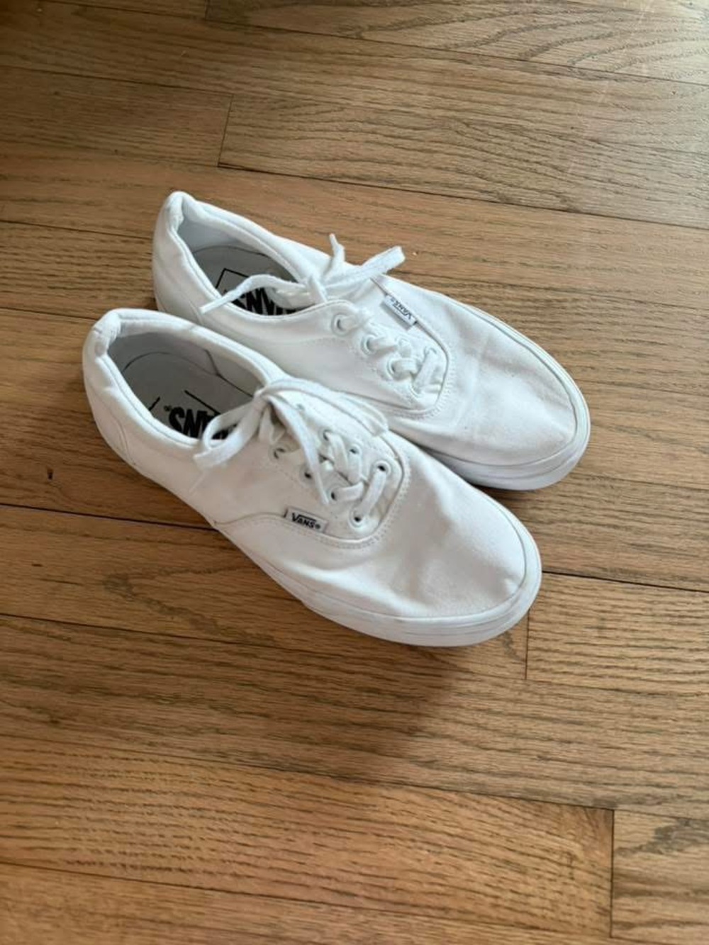 Vans White Low-Top Canvas Sneakers